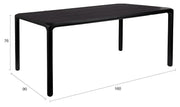 Design Esstisch STORM BLACK 160 x 90 cm von Zuiver Esche lackiert