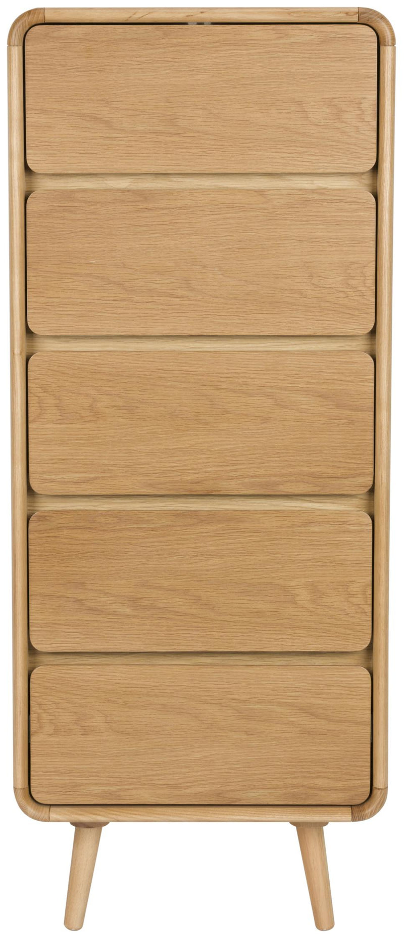Schrank Kommode RISE Natural von ZUIVER mit 5 Schubkästen