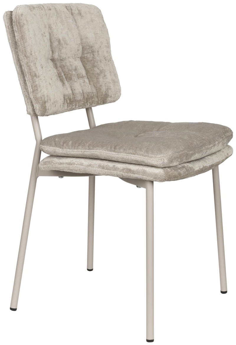 Stuhl Esszimmerstuhl FRANCK Stoff Grau oder Beige