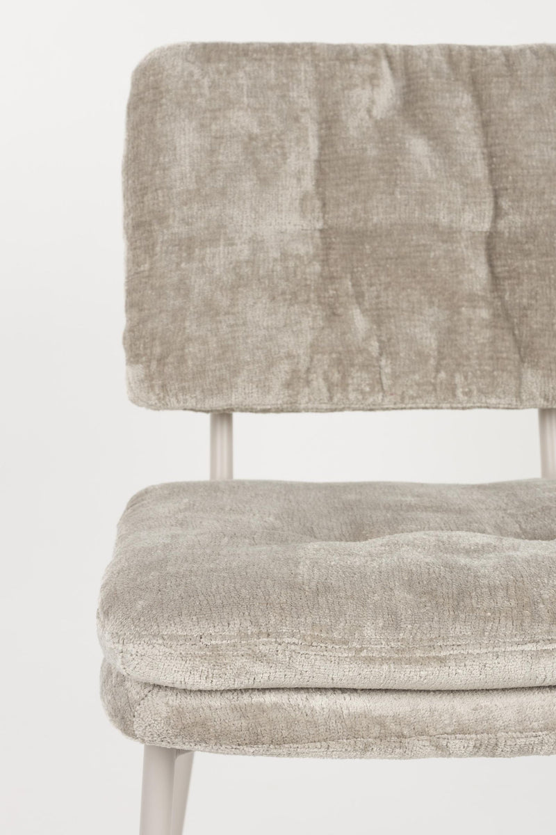 Stuhl Esszimmerstuhl FRANCK Stoff Grau oder Beige