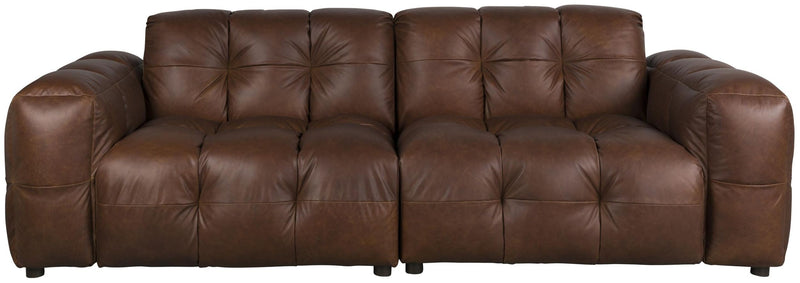 HACKMAN 3-Sitzer Sofa Echtleder dunkelbraun von DUTCHBONE
