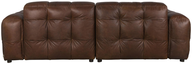 HACKMAN 3-Sitzer Sofa Echtleder dunkelbraun von DUTCHBONE