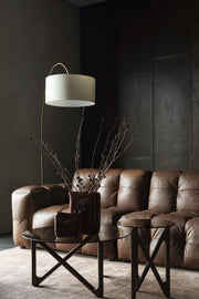 HACKMAN 3-Sitzer Sofa Echtleder dunkelbraun von DUTCHBONE