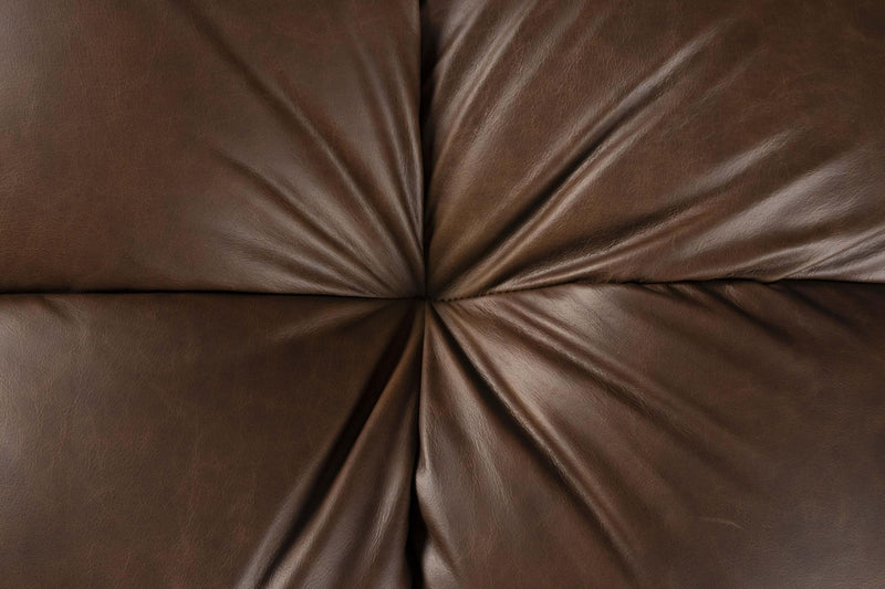 HACKMAN 3-Sitzer Sofa Echtleder dunkelbraun von DUTCHBONE