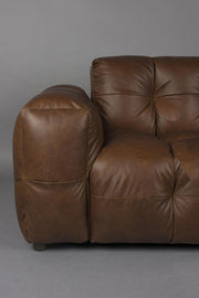 HACKMAN 3-Sitzer Sofa Echtleder dunkelbraun von DUTCHBONE
