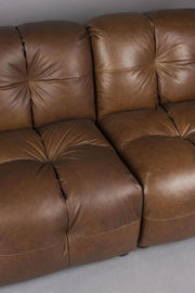 HACKMAN 3-Sitzer Sofa Echtleder dunkelbraun von DUTCHBONE