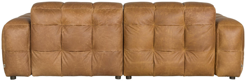 HACKMAN 3-Sitzer Sofa Echtleder Cognac von DUTCHBONE