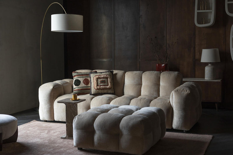 HACKMAN 3-Sitzer Sofa Velours Beige von DUTCHBONE