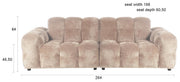 HACKMAN 3-Sitzer Sofa Velours Beige von DUTCHBONE