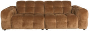 HACKMAN 3-Sitzer Sofa Velours Cognac von DUTCHBONE