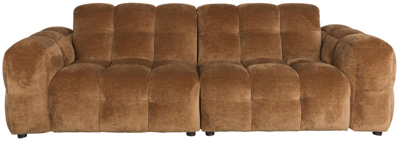 HACKMAN 3-Sitzer Sofa Velours Cognac von DUTCHBONE