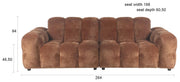 HACKMAN 3-Sitzer Sofa Velours Cognac von DUTCHBONE