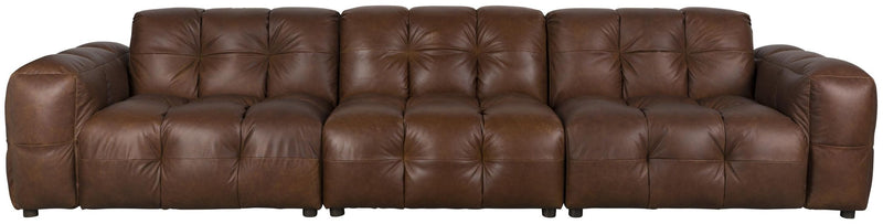 HACKMAN 4,5-Sitzer Sofa Echtleder dunkelbraun von DUTCHBONE