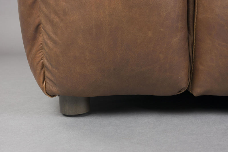 HACKMAN 4,5-Sitzer Sofa Echtleder dunkelbraun von DUTCHBONE