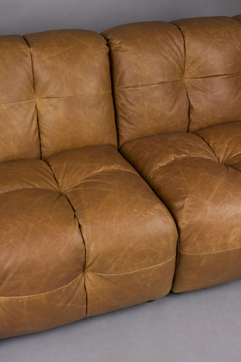 HACKMAN 4,5-Sitzer Sofa Echtleder Cognac von DUTCHBONE