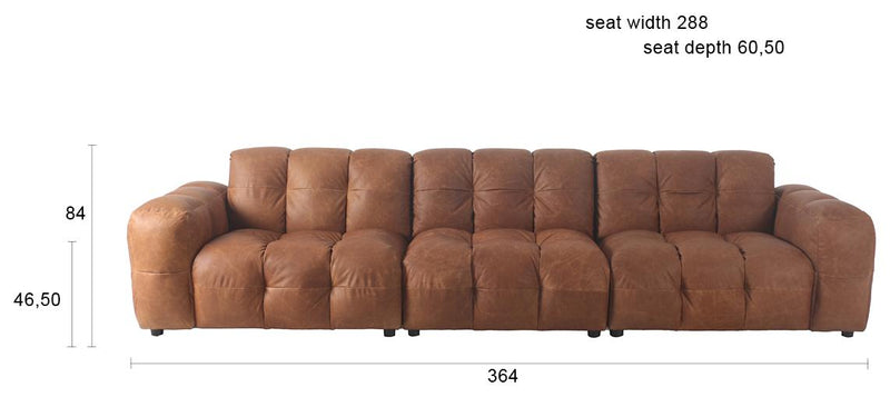 HACKMAN 4,5-Sitzer Sofa Echtleder Cognac von DUTCHBONE