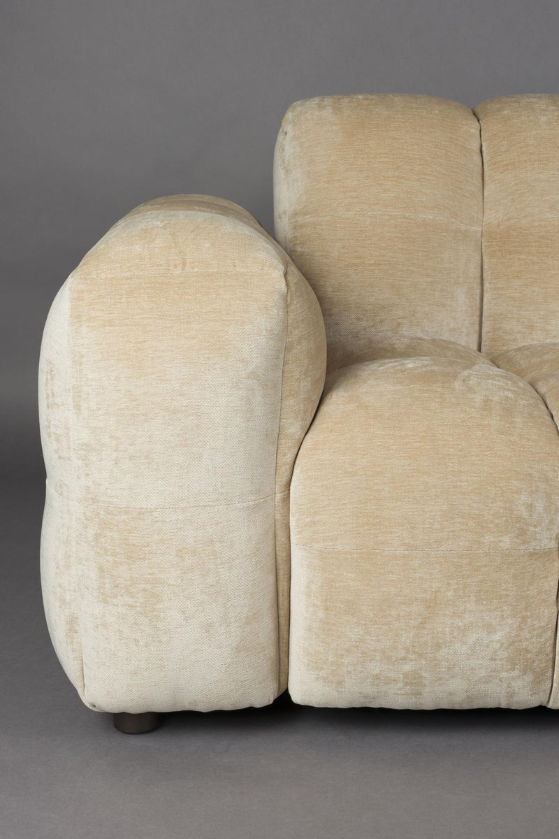 HACKMAN 4,5-Sitzer Sofa Velours Beige von DUTCHBONE