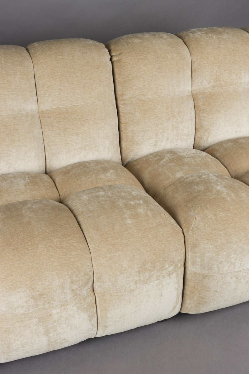 HACKMAN 4,5-Sitzer Sofa Velours Beige von DUTCHBONE