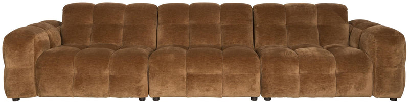 HACKMAN 4,5-Sitzer Sofa Velours Cognac von DUTCHBONE