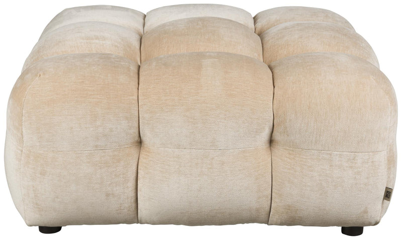HACKMAN Hocker 100 x 100 cm Velours Beige von DUTCHBONE