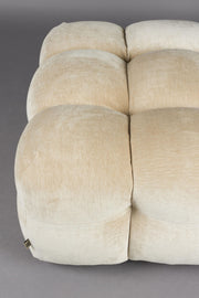 HACKMAN Hocker 100 x 100 cm Velours Beige von DUTCHBONE