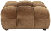 HACKMAN Hocker 100 x 100 cm Velours Cognac von DUTCHBONE