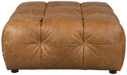 HACKMAN Hocker 100 x 100 cm Echtleder Cognac von DUTCHBONE