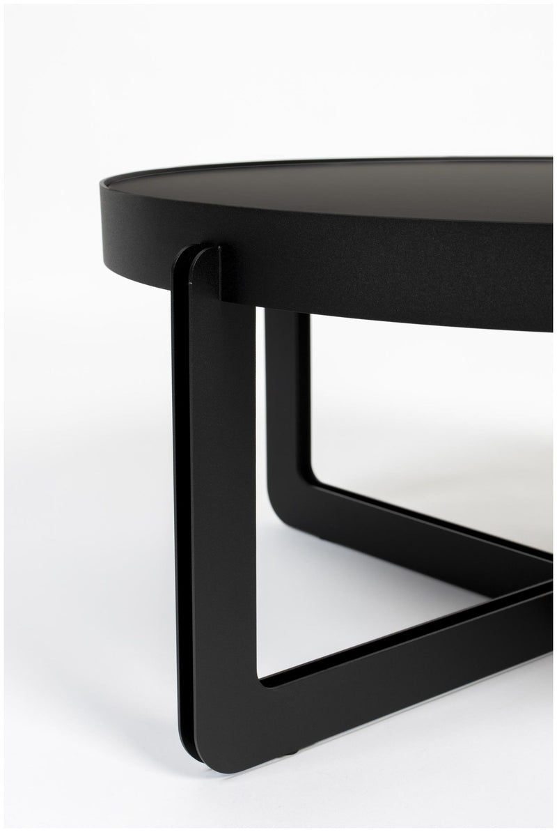 Couchtisch CENTRE RUND Schwarz von Zuiver 68 x 68 cm 