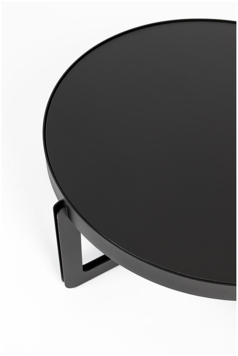 Couchtisch CENTRE RUND Schwarz von Zuiver 68 x 68 cm 