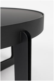 Couchtisch CENTRE RUND Schwarz von Zuiver 68 x 68 cm 