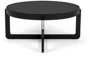Couchtisch CENTRE RUND Schwarz von Zuiver 68 x 68 cm 