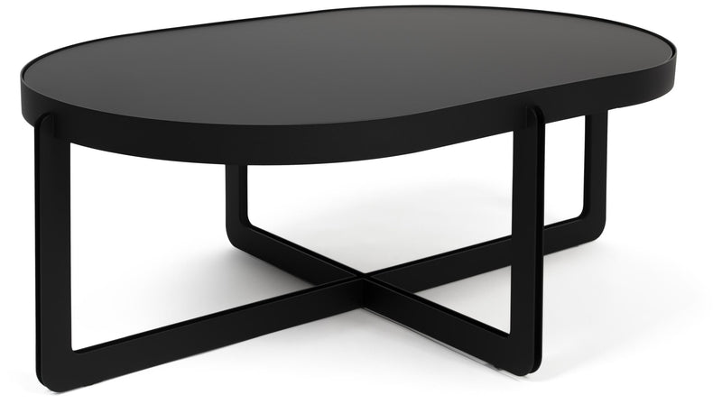 Couchtisch CENTRE OVAL Schwarz von Zuiver 102 x 68 cm 