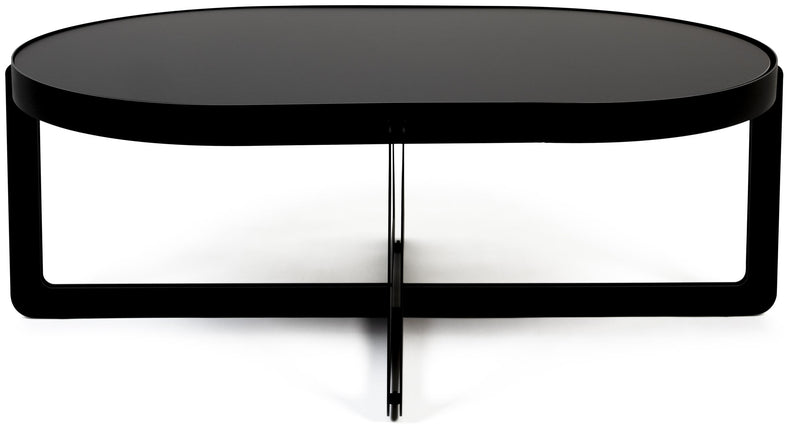 Couchtisch CENTRE OVAL Schwarz von Zuiver 102 x 68 cm 