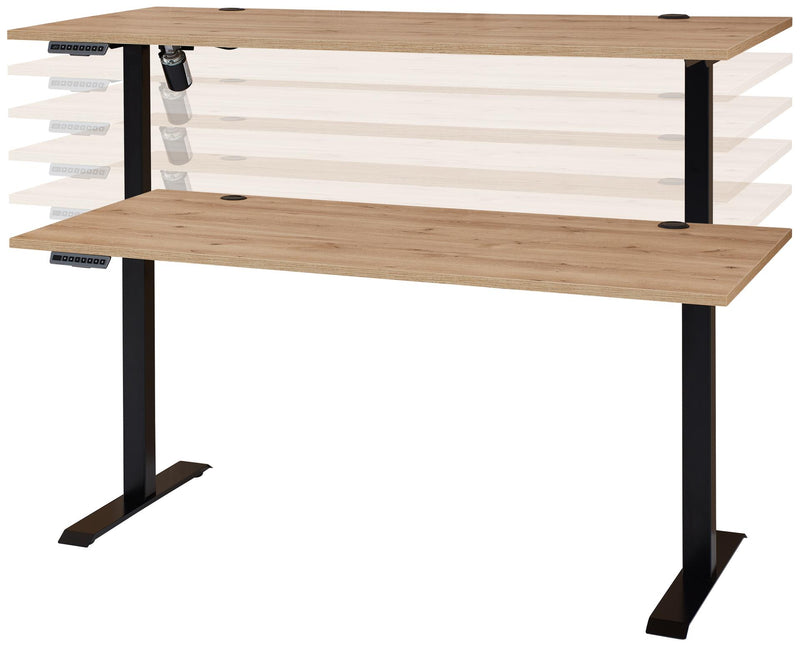 Höhenverstellbarer Schreibtisch SONOS Altesche furniert - 160 x 77 cm