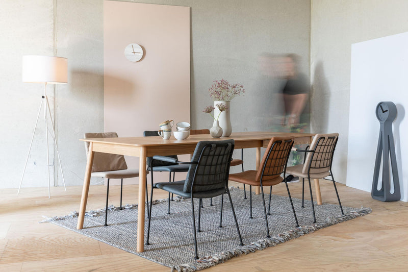 Esstisch GLIMPS von ZUIVER 180 x 90 ausziehbar Eiche furniert