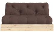 Schlafsofa FLIP Sofa Bett Kiefer massiv unbehandelt Polster Braun Klappcouch von Karup