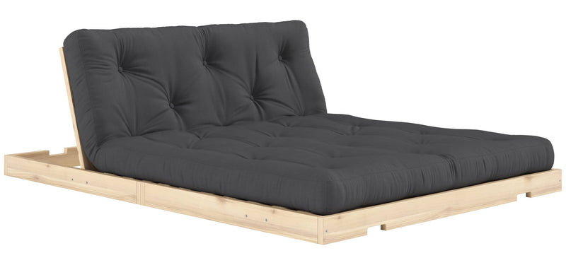 Schlafsofa FLIP Sofa Bett Kiefer massiv unbehandelt Polster Dark Grey Klappcouch von Karup