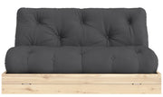 Schlafsofa FLIP Sofa Bett Kiefer massiv unbehandelt Polster Dark Grey Klappcouch von Karup