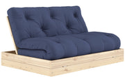 Schlafsofa FLIP Sofa Bett Kiefer massiv unbehandelt Polster Navy Blue Klappcouch von Karup