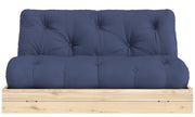 Schlafsofa FLIP Sofa Bett Kiefer massiv unbehandelt Polster Navy Blue Klappcouch von Karup