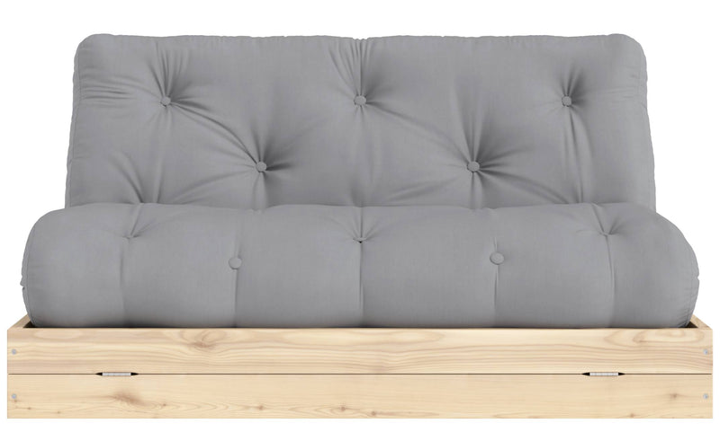 Schlafsofa FLIP Sofa Bett Kiefer massiv unbehandelt Polster Grey Klappcouch von Karup