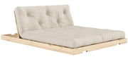 Schlafsofa FLIP Sofa Bett Kiefer massiv unbehandelt Polster Beige Klappcouch von Karup