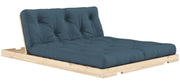 Schlafsofa FLIP Sofa Bett Kiefer massiv unbehandelt Polster Petrol Klappcouch von Karup