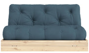 Schlafsofa FLIP Sofa Bett Kiefer massiv unbehandelt Polster Petrol Klappcouch von Karup