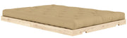 Schlafsofa FLIP Sofa Bett Kiefer massiv unbehandelt Polster Wheatbeige Klappcouch von Karup