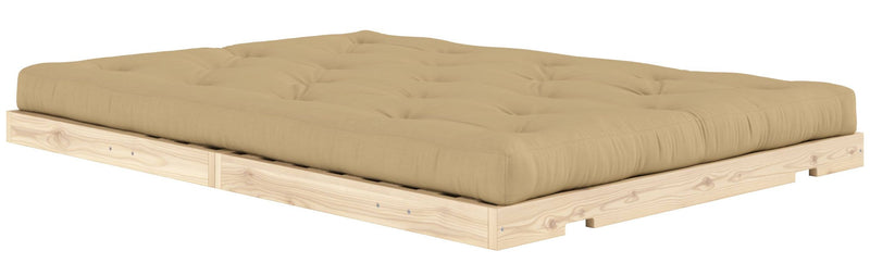 Schlafsofa FLIP Sofa Bett Kiefer massiv unbehandelt Polster Wheatbeige Klappcouch von Karup