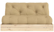 Schlafsofa FLIP Sofa Bett Kiefer massiv unbehandelt Polster Wheatbeige Klappcouch von Karup