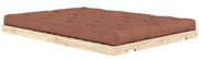 Schlafsofa FLIP Sofa Bett Kiefer massiv unbehandelt Polster Clay Brown Klappcouch von Karup