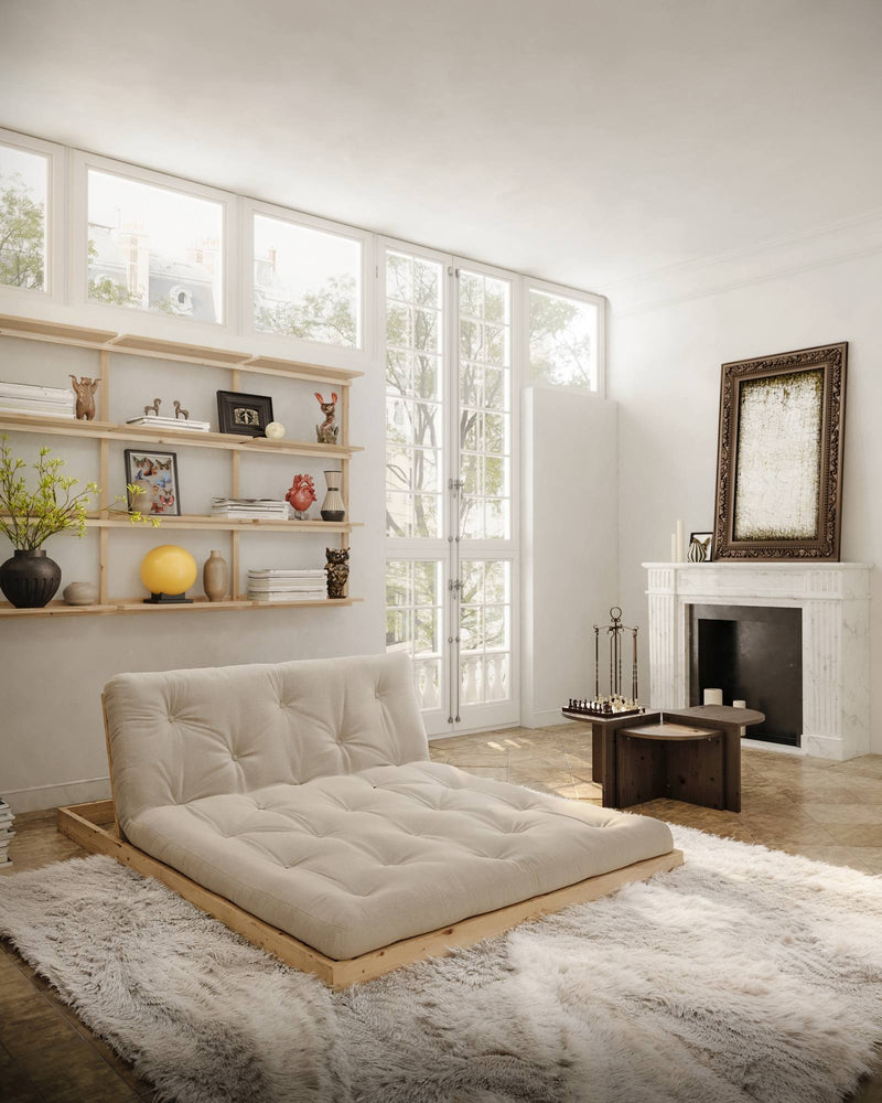 Schlafsofa FLIP Sofa Bett Kiefer massiv unbehandelt Klappcouch von Karup Milieu