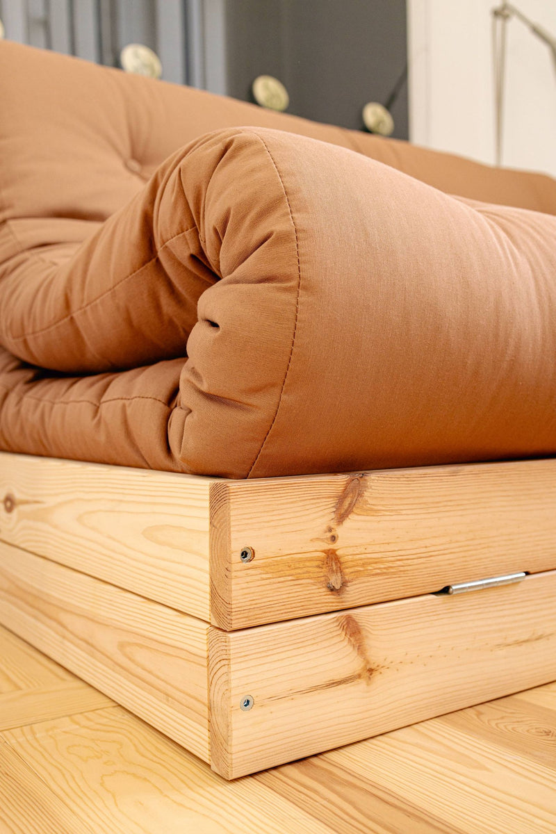 Schlafsofa FLIP Sofa Bett Kiefer massiv unbehandelt Klappcouch von Karup Detail Polster